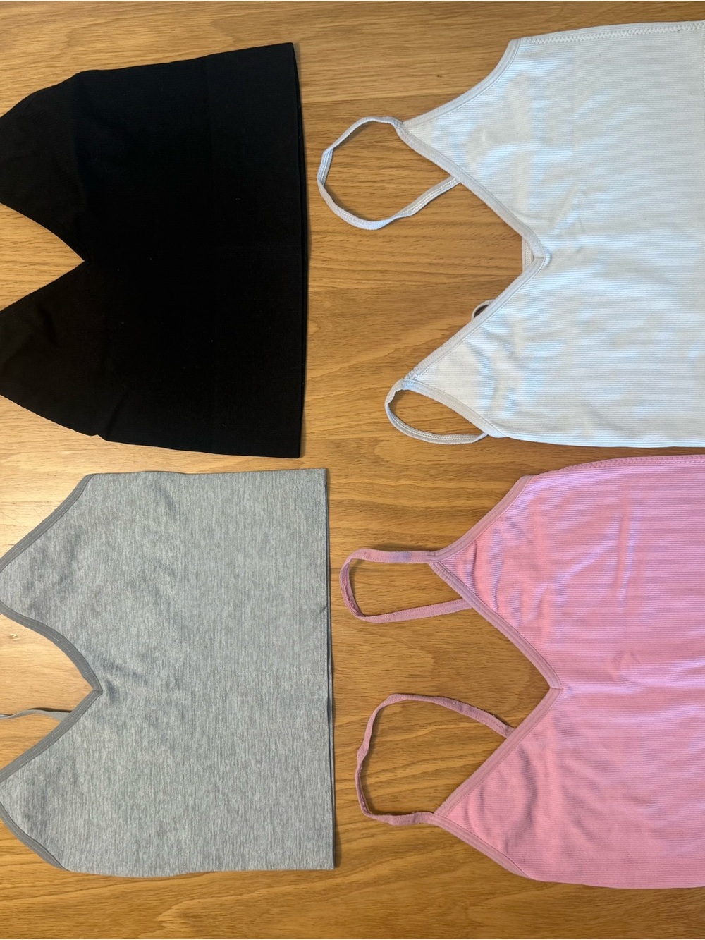 Assorted Women's cropped shirts in pink, purple, green, tan, white, grey, &black - Picture 6 of 8